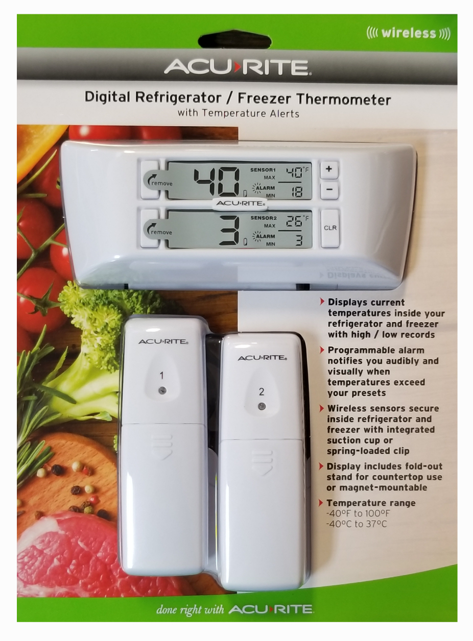 Digital LCD Refrigerator Thermometer Fridge Freezer Thermometer