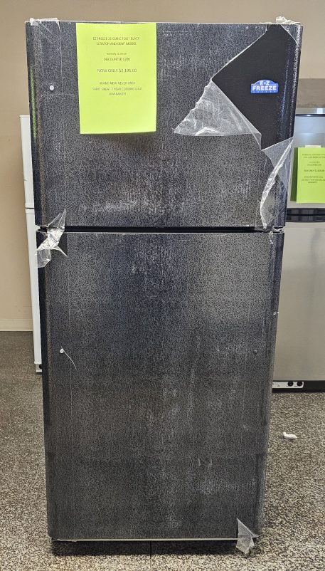 Discounted 21 Cu Ft Black Propane Refrigerator - Nick and Dent IN STOCK!