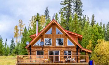 off grid cabin in woods